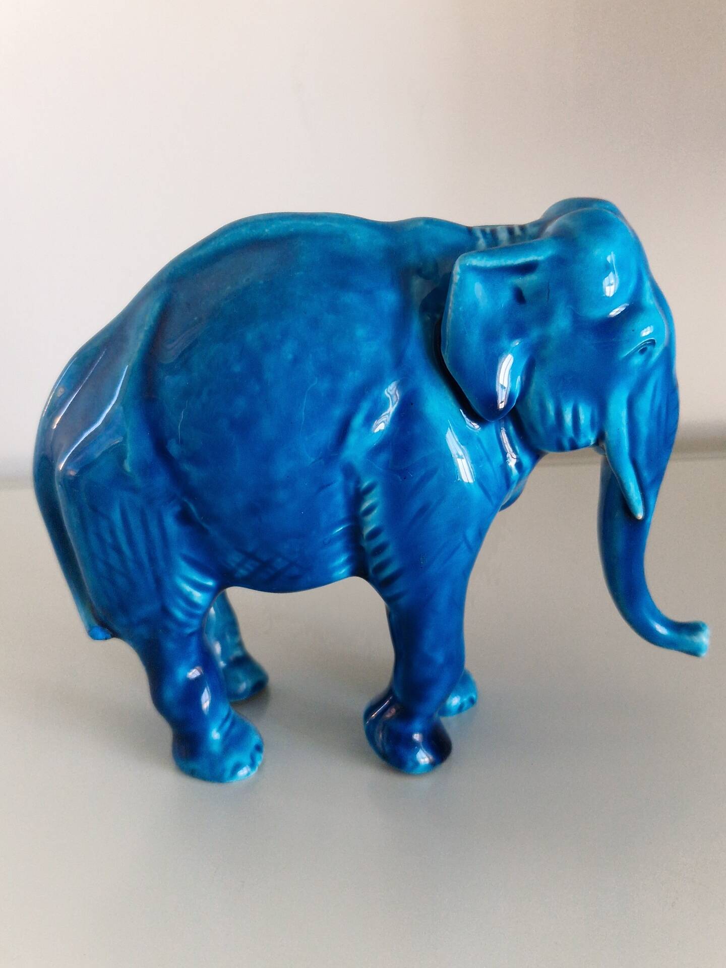Art Deco elephant statue in ceramic by Paul Milet.