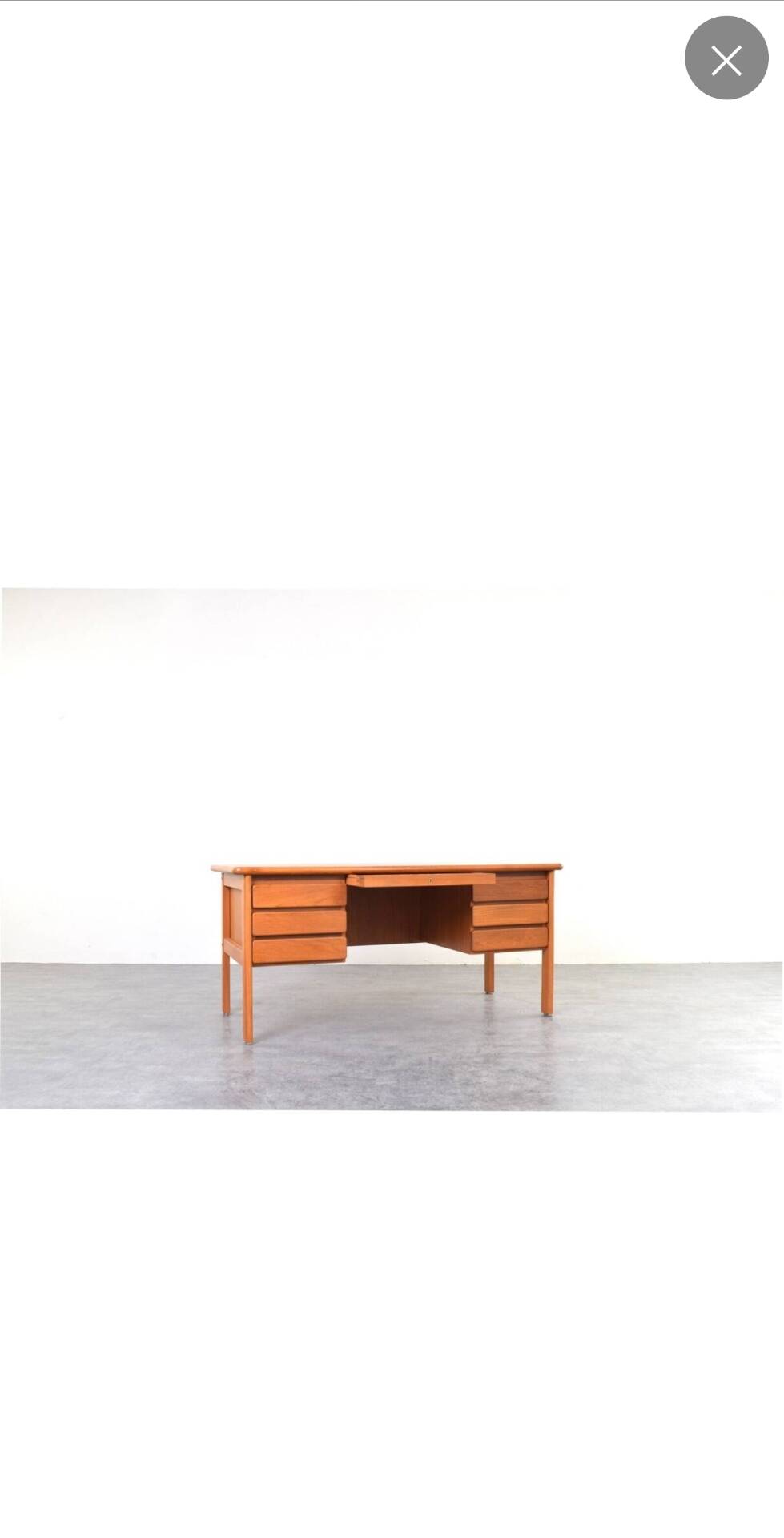 Teak Danish Desk and Two Armchairs