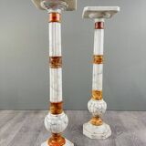 Pair of marble columns, late 19th century work