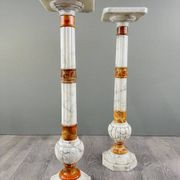 Pair of marble columns, late 19th century work
