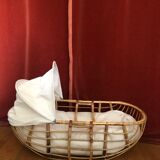 Baby wicker cradle