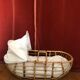 Baby wicker cradle