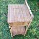 Vintage rattan bedside table