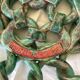 Pottery basket of braided earthenware for fruits dimension: H-9,5cm- D-25,5cm-