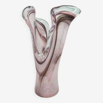 1960s Astonishing Sculpture Vase By Ca Dei Vetrai. Made in Italy