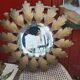 Metal flower mirror