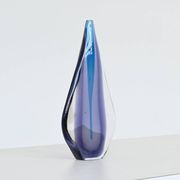 Flavio Poli Sommerso "Teardrop" vase Murano glass Seguso Italy 1960