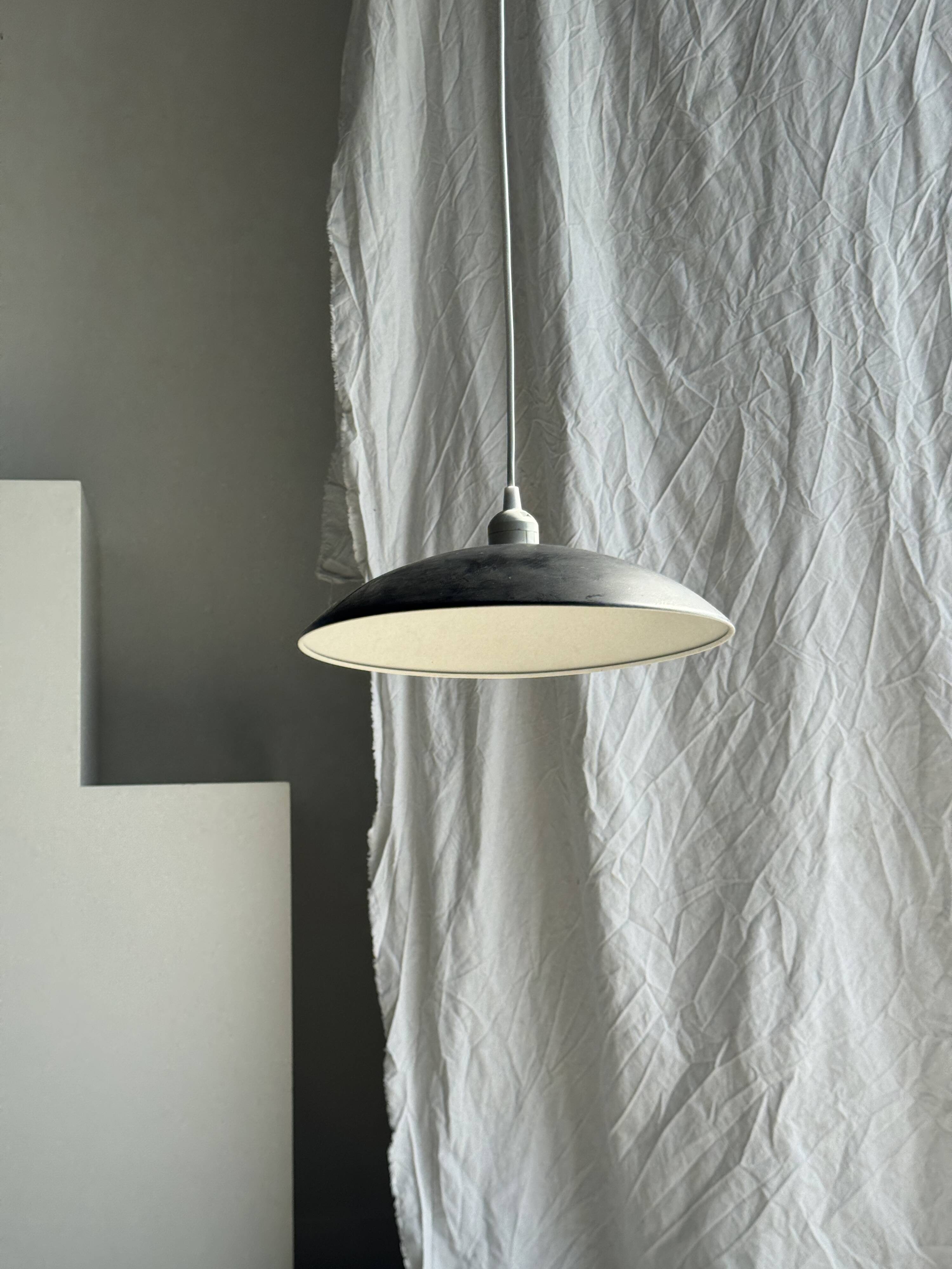 Vintage black pendant light D32