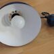 Lampe, lampadaire tôle rigitulle  années 50' underwriters laboratories
