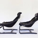 Pair of Kroken Armchairs by Åke Fribytes for Nelo Möbel