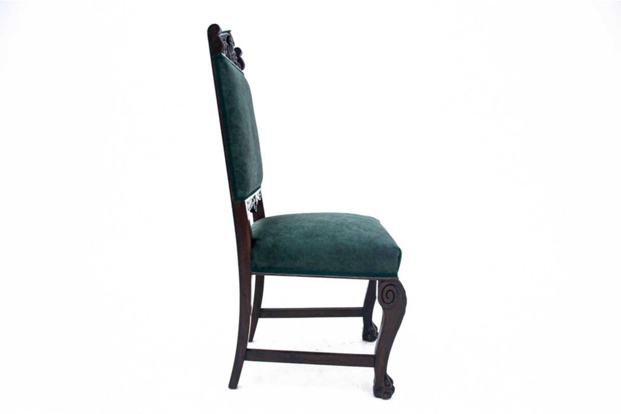 A pair of antique chairs on lion's paws, Western Europe, circa 1920.