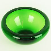 Green glass cut by Holmegaard