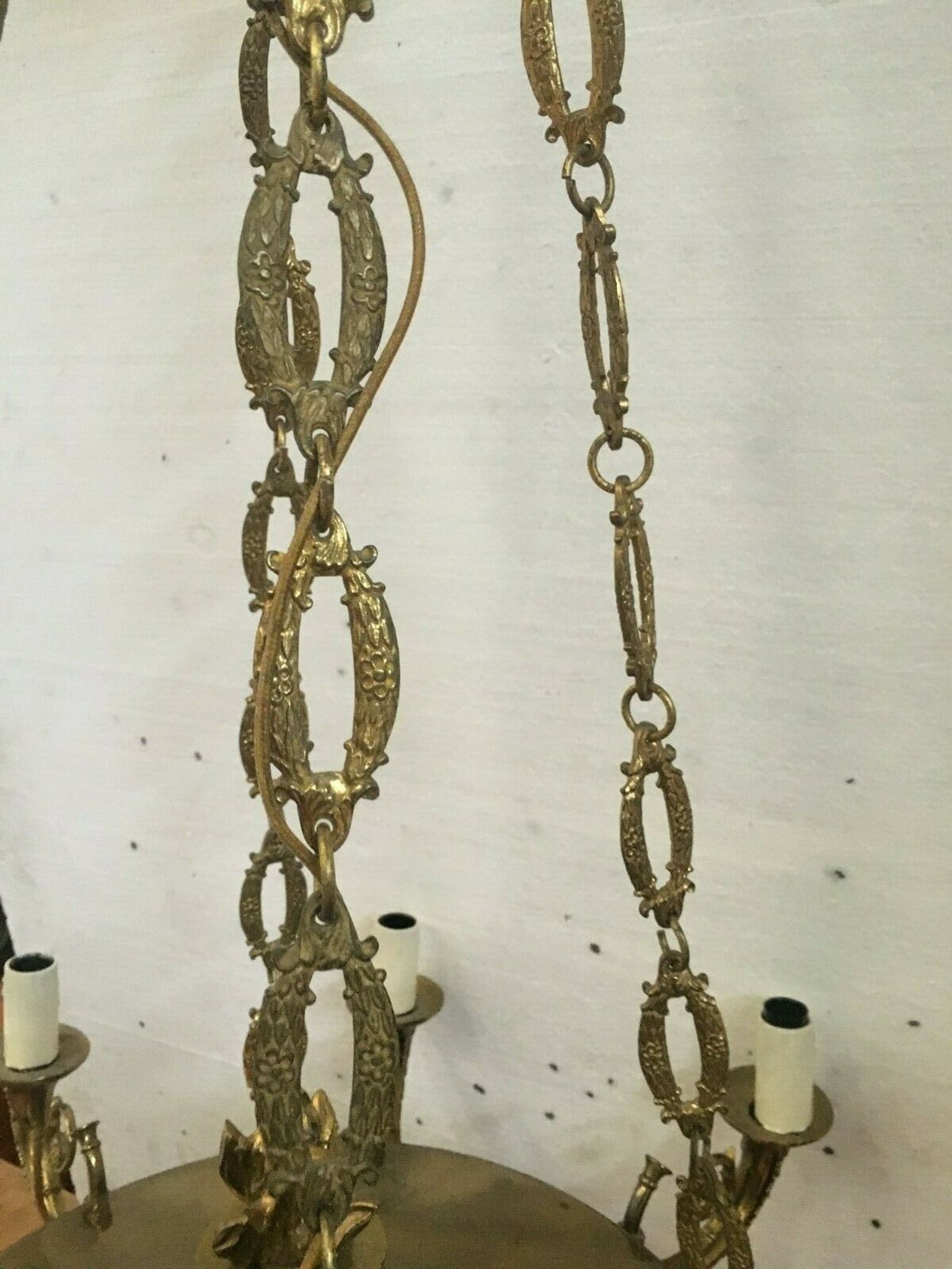 Empire style bronze chandelier Light fixture Palmette chandelier