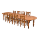 Large extendable table and its 8 chairs (8 feet - 6 metres)
