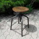 Industrial stool with screw