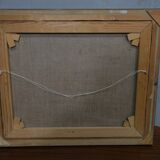 Kai christensen, scandinavian modern painting, 1960s, oil on canvas, framed