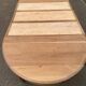 Renovated round Art Deco dining table, extendable, made of solid oak, 210cm.
