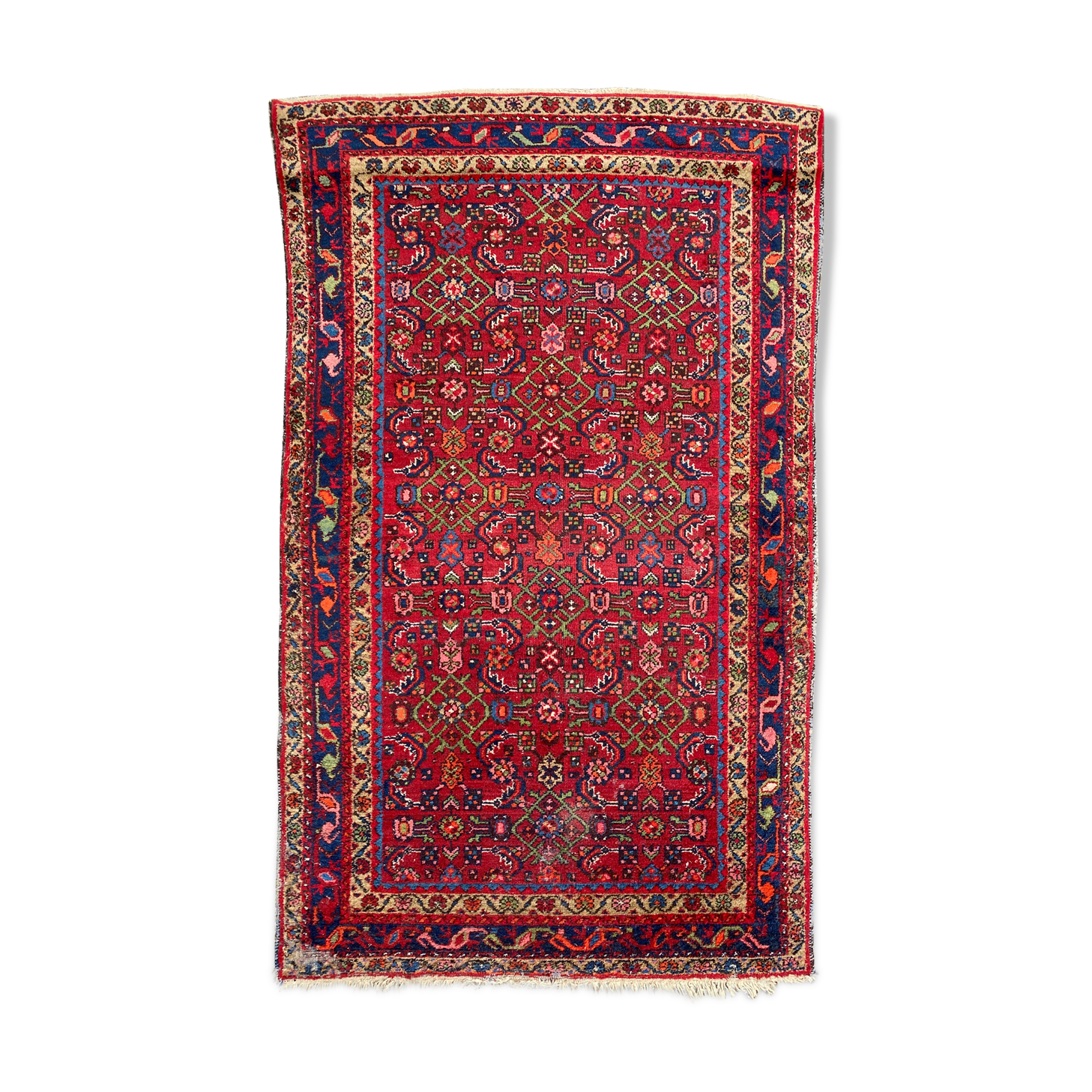 Handmade ancient persian hamadan carpet 120x204 cm