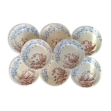 Series of 8 flat plates "Hunting"