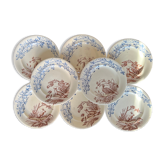 Series of 8 flat plates "Hunting"