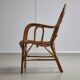 Italian Cane Garden Armchair, 1970s