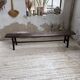 Dark patinated 1900 bench 220cm