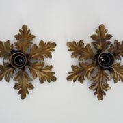 Pair of ceiling lamps, seventies