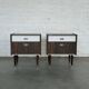 Pair of Vintage 1960s Nightstands — Rosewood & White Formica