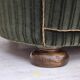 1960s, Danish 2-seater curved sofa, furniture velour, oak wood.
