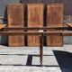 Extendable round table (with extensions and flaps), cherry wood.