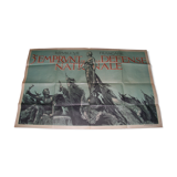 Old poster "3rd emprunt of the national defense " .. 1914/1918 war. 120x80cm.. ...    original poster ..... in tne.
