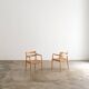 Ensemble de 4 fauteuils "Mod. 67" en chêne par Niels Moller