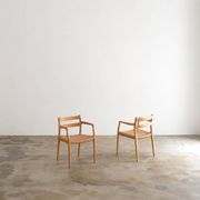 Ensemble de 4 fauteuils "Mod. 67" en chêne par Niels Moller