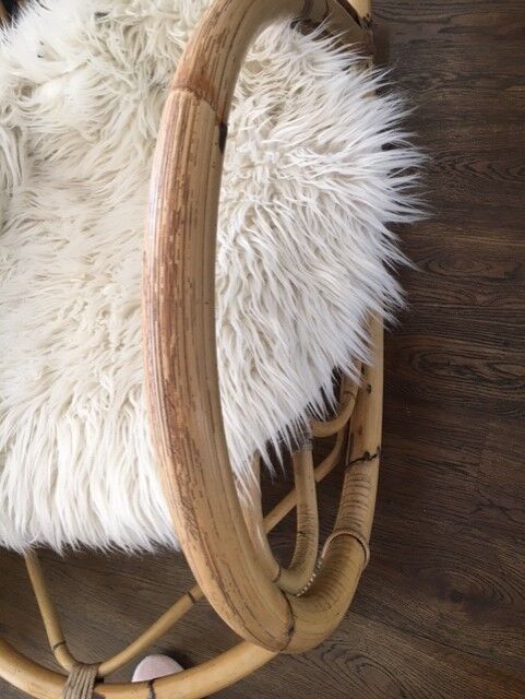 Vintage rocking-chair rattan