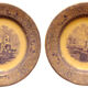 Plates Gustafsberg Porslin AB. Carrara series 1880