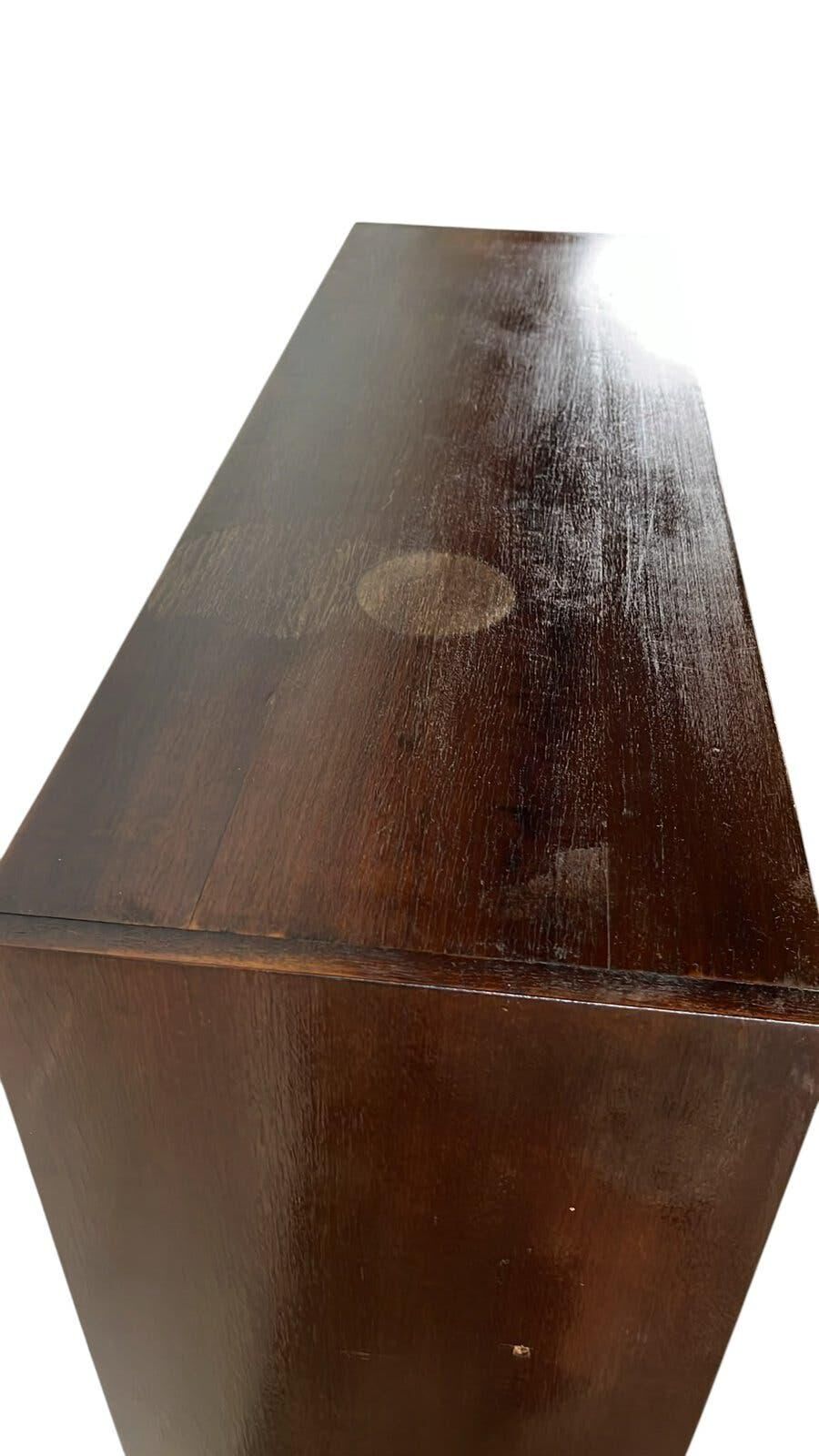Vintage wooden shallow shelf/display case/bookcase