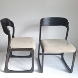 Set of 4 sleigh chairs
