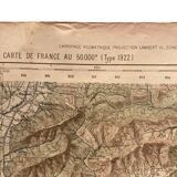 Map of South East France on paper