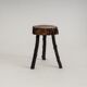 Tabouret en bois rustique fait à la main