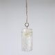 J.T. Kalmar Vienna Midcentury Textured Ice Glass Tube Brass Pendant Lamp, Austria, 1950s