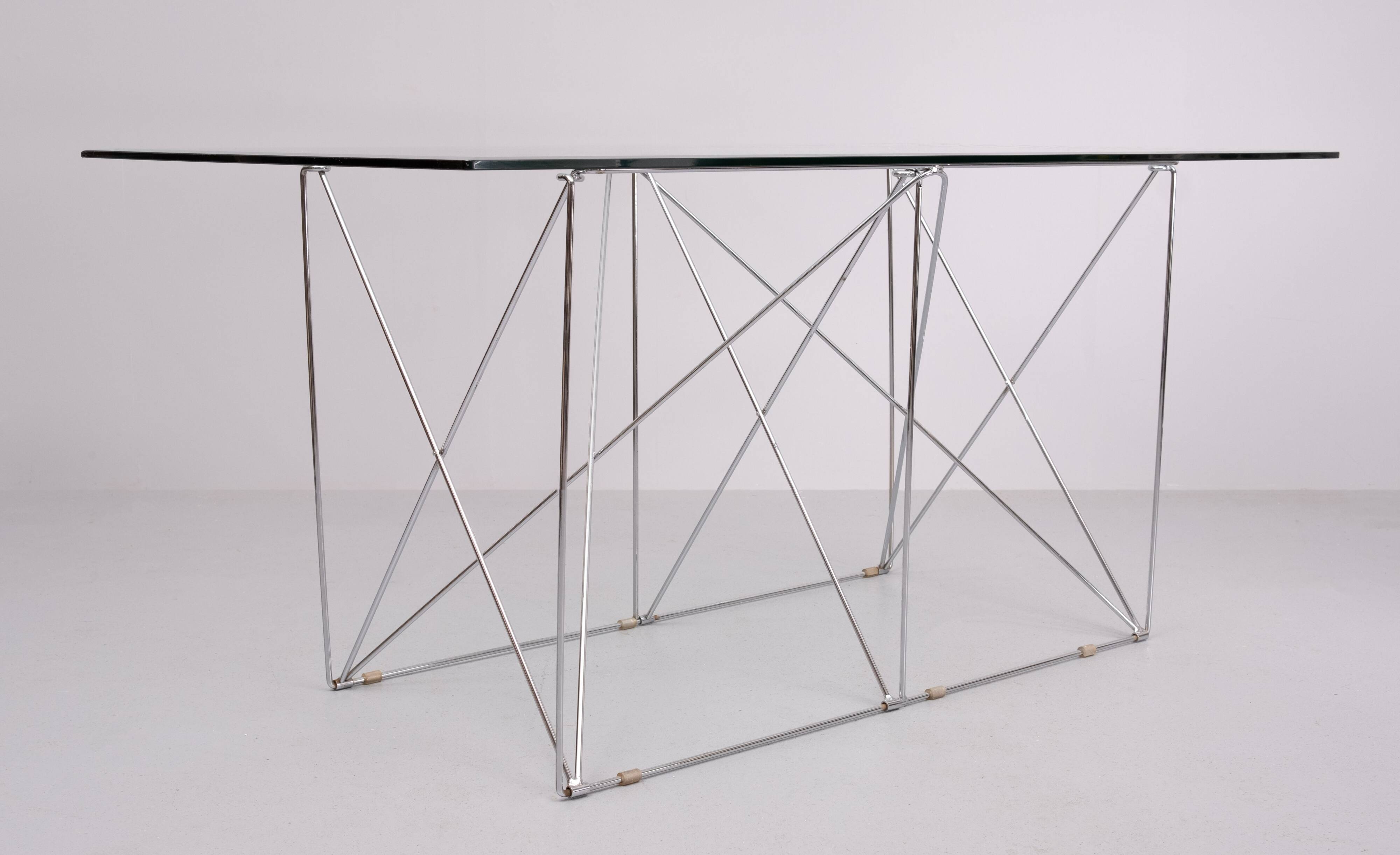 Max Sauze Dining Table With Foldable Base 1970s France