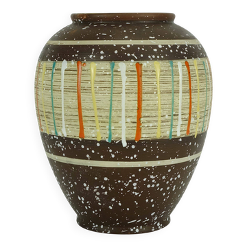 vase Carstens mi-siècle décor multicolore modèle 526-17