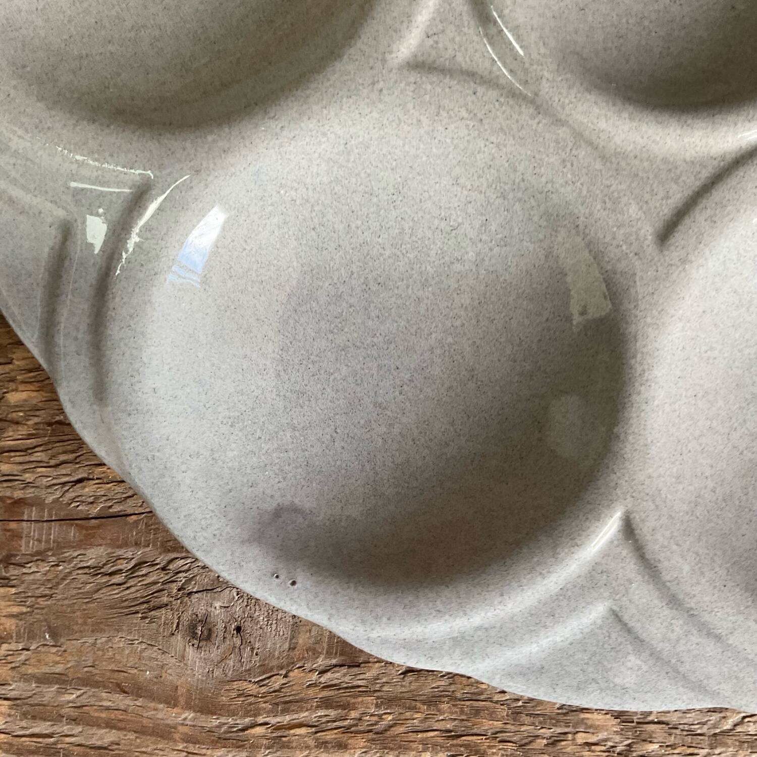 3 Art Deco oyster plates Digoin Sarreguemines