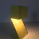Pair of folded metal bedside lamps 1950