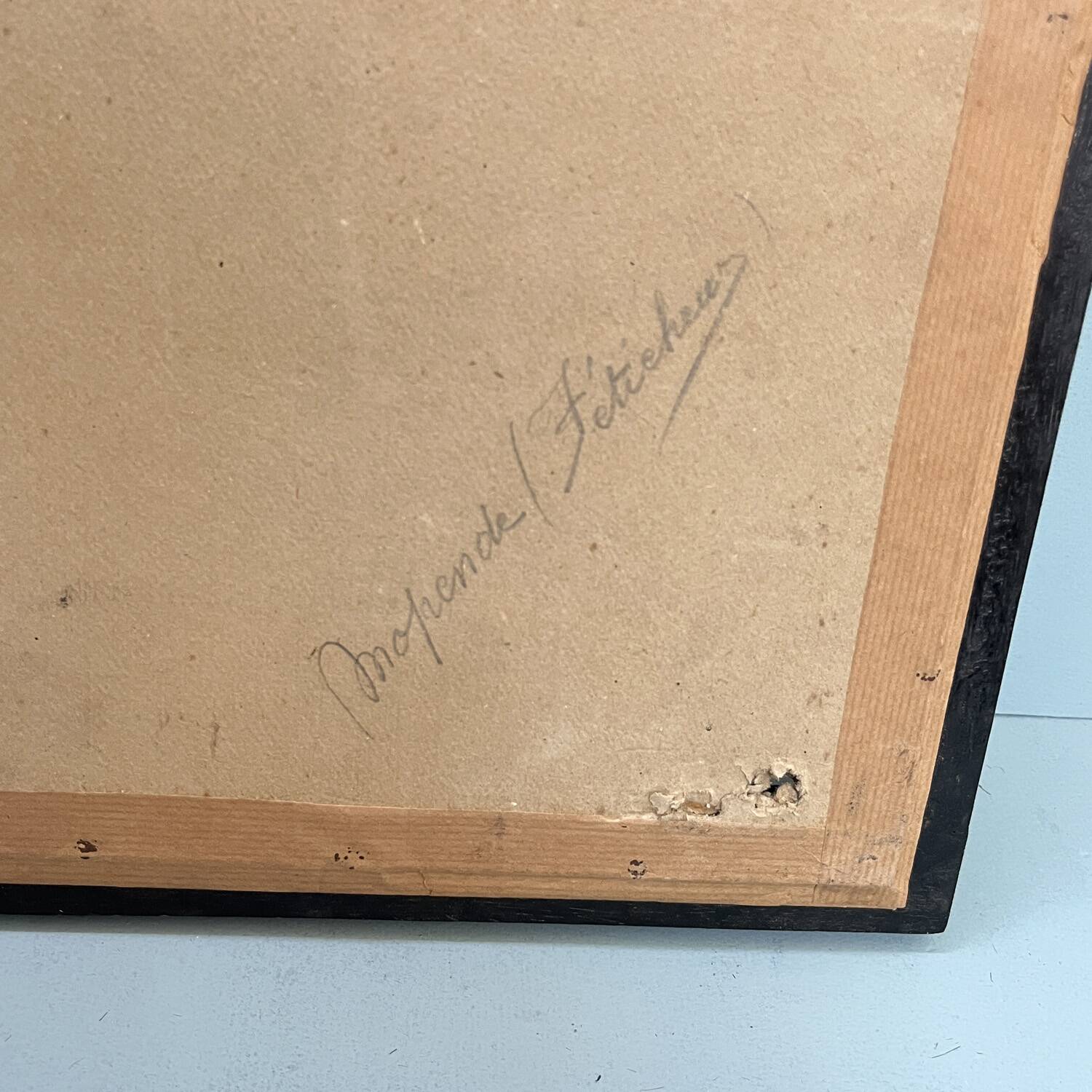 1950s painting "Mopende Man"