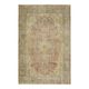 Tapis turc Oushak fait main en laine et coton orange des années 1970 203x312