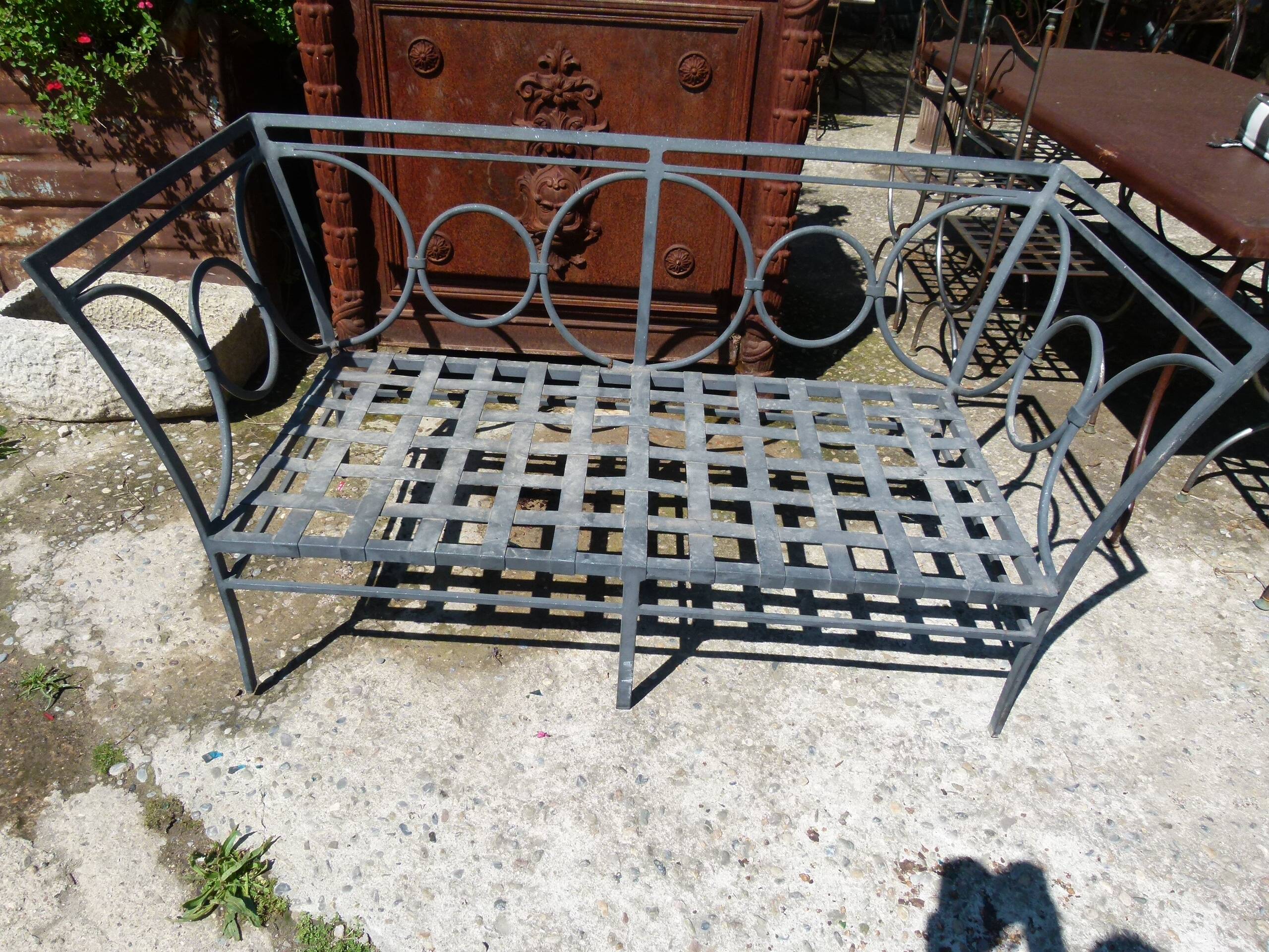 Banc d'extérieur en fer, XXème