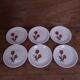 Set of 6 dessert plates and its cake dish Moulin des Loups.