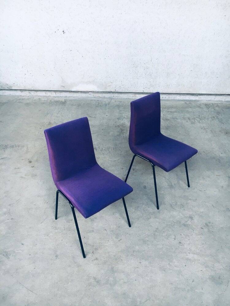 Set of Mid-Century Modern Robin Chairs by Pierre Guariche for Meurop, Belgium, 1950s