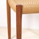 Tabouret Niels O. Møller Modèle 80a en Teck, Danemark des années 1960